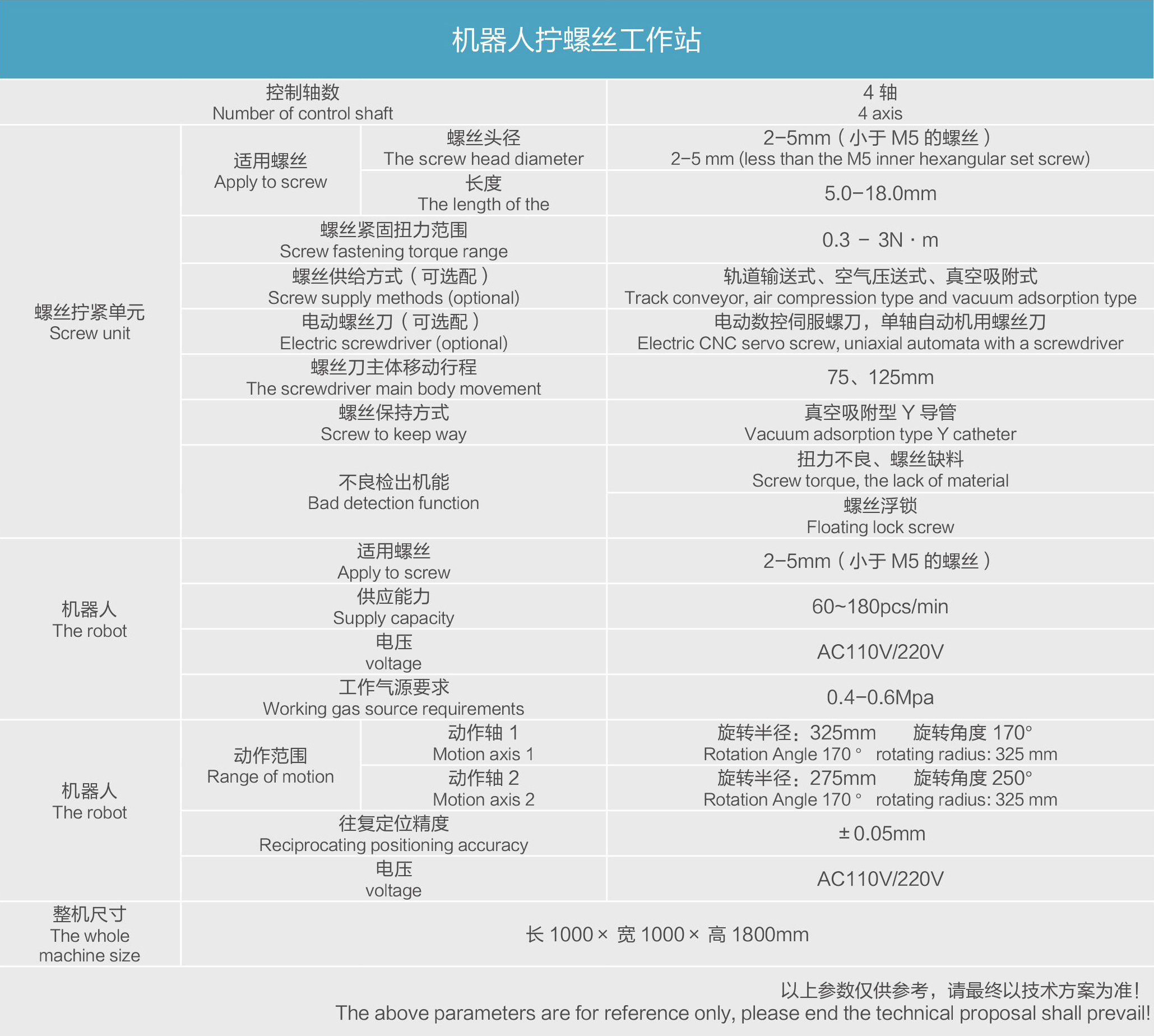 机器人拧螺丝工作站